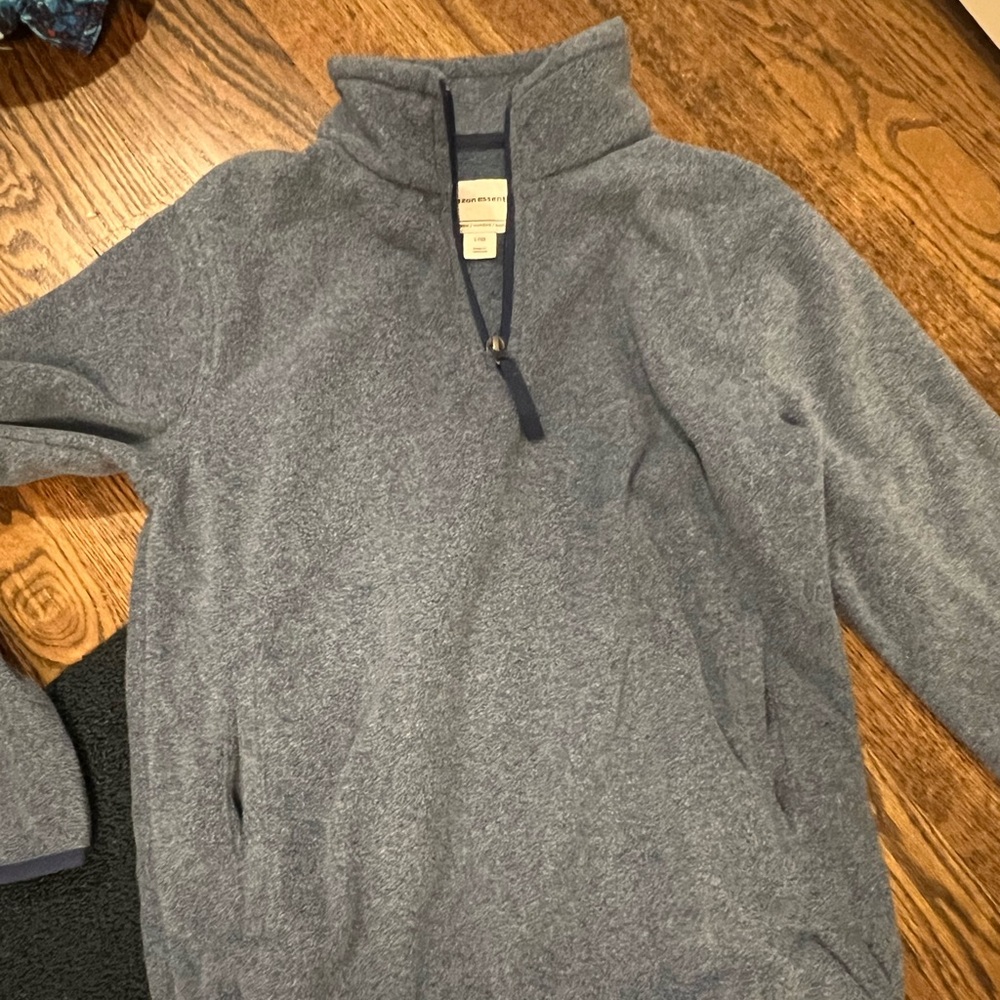 Boys Large (10) 1/4 zip blue fleece